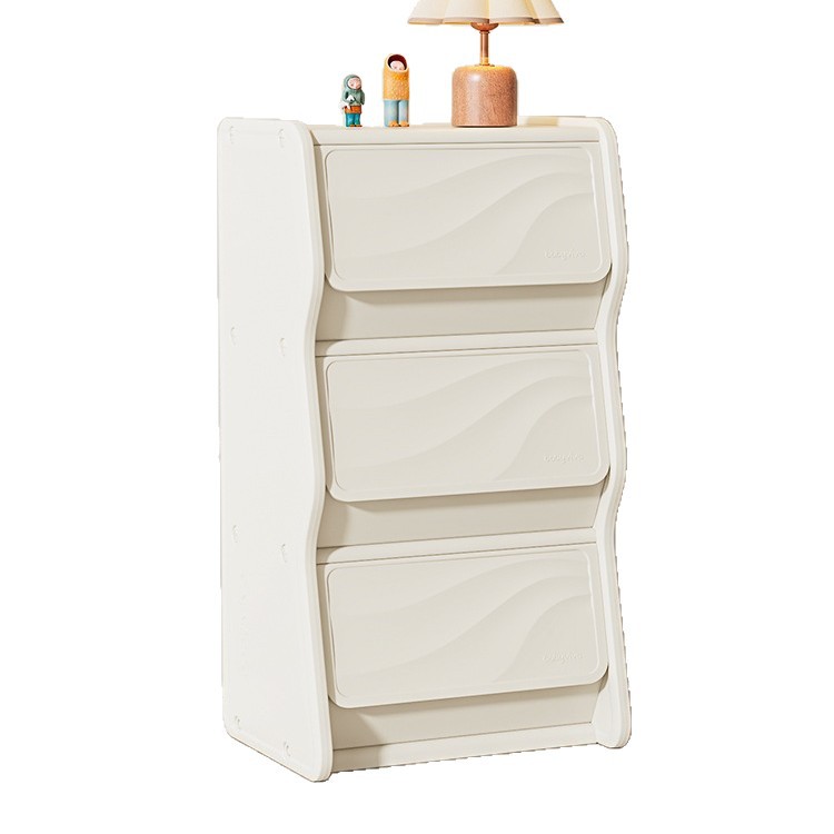 Baby Nursery Dresser - Babyviva Kinderkommode, 4-Schubladen-Aufbewahrungsschrank, Spielzeug-Organizer, Mehrschichtige Regaleinheit,