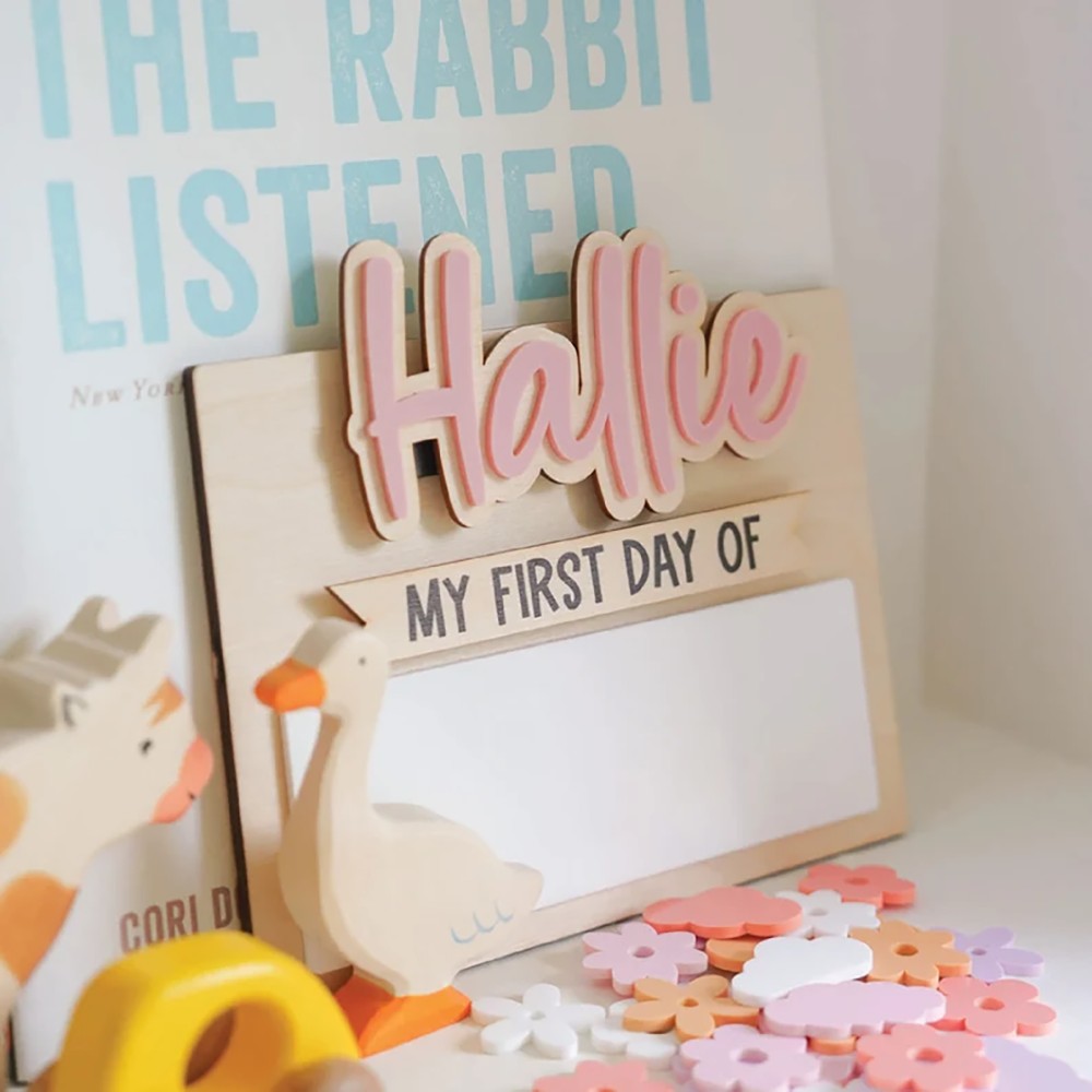 Baby Nursery Ornaments - 1 Stück personalisierte Holz-Namensschilder für den