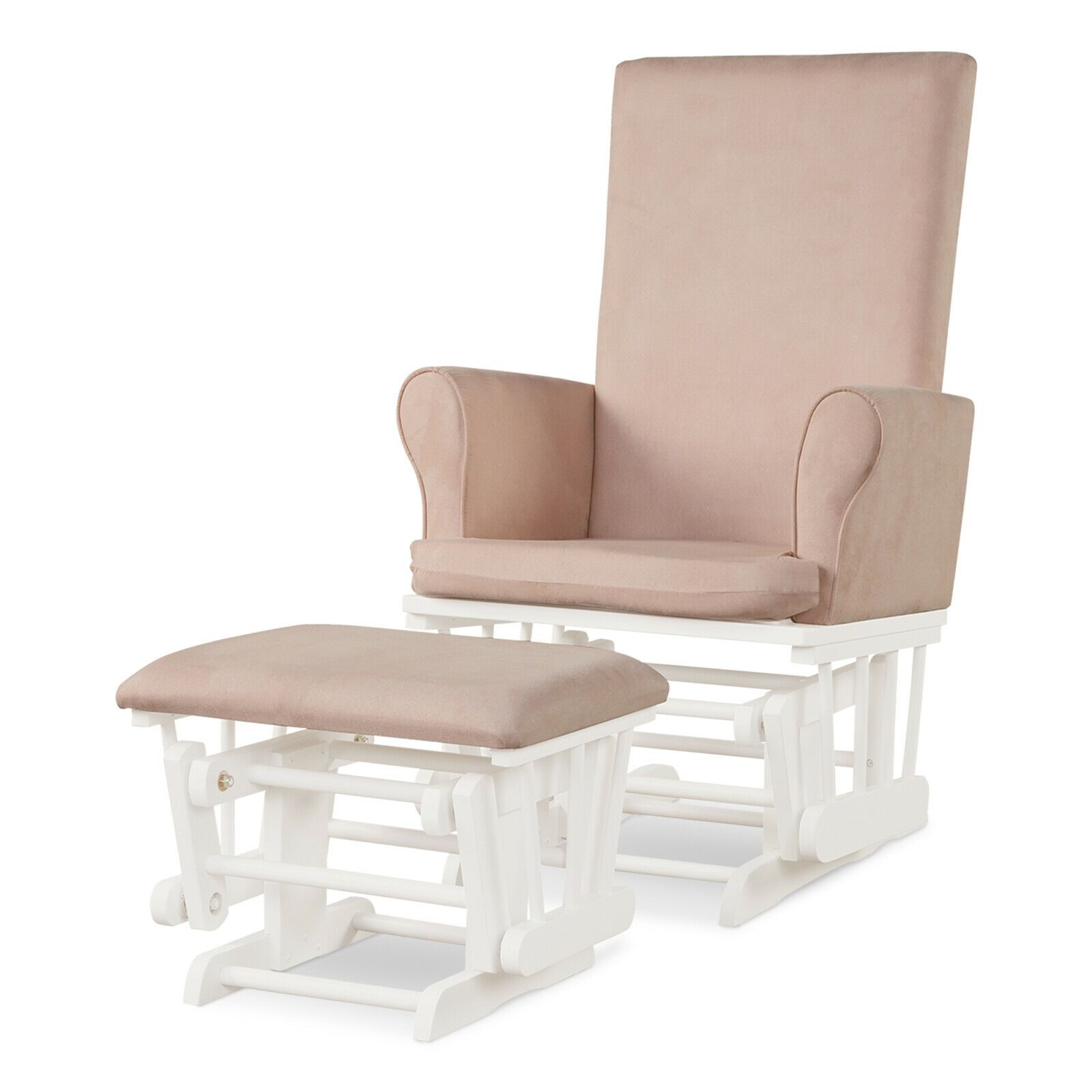 Baby Nursery Glider - Baby-Schaukelstuhl mit Hocker und Kissen-Set für