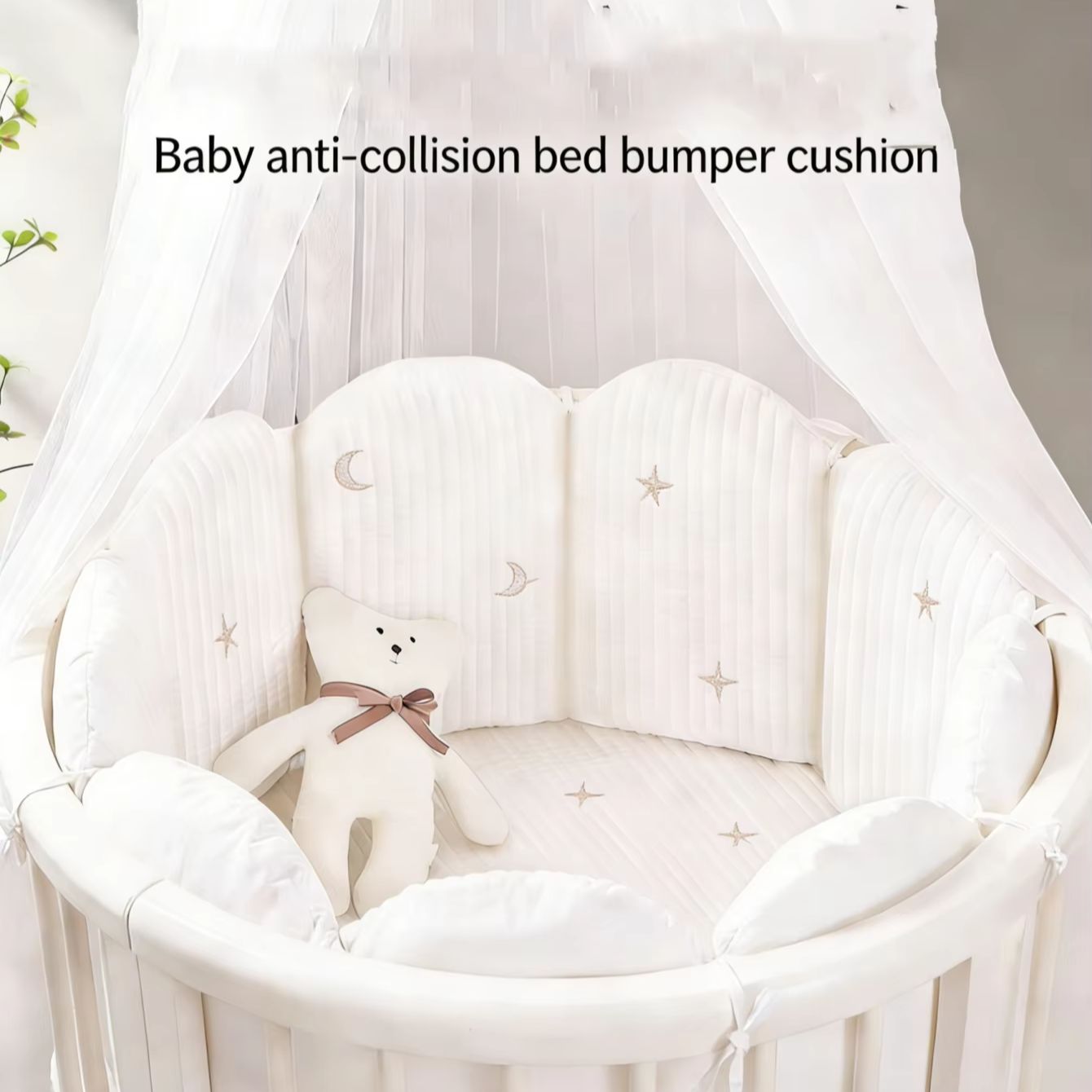 Baby Nursery Glider - 3-teiliges Set Unregelmäßiger Bettrahmen, Babybett-Umrandung Kinder-