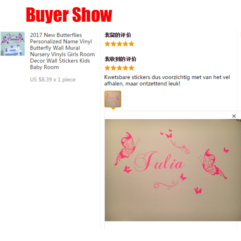Neue Schmetterlinge Personalis – Baby Nursery Vinyl Wall Stickers Bewertung und Preis