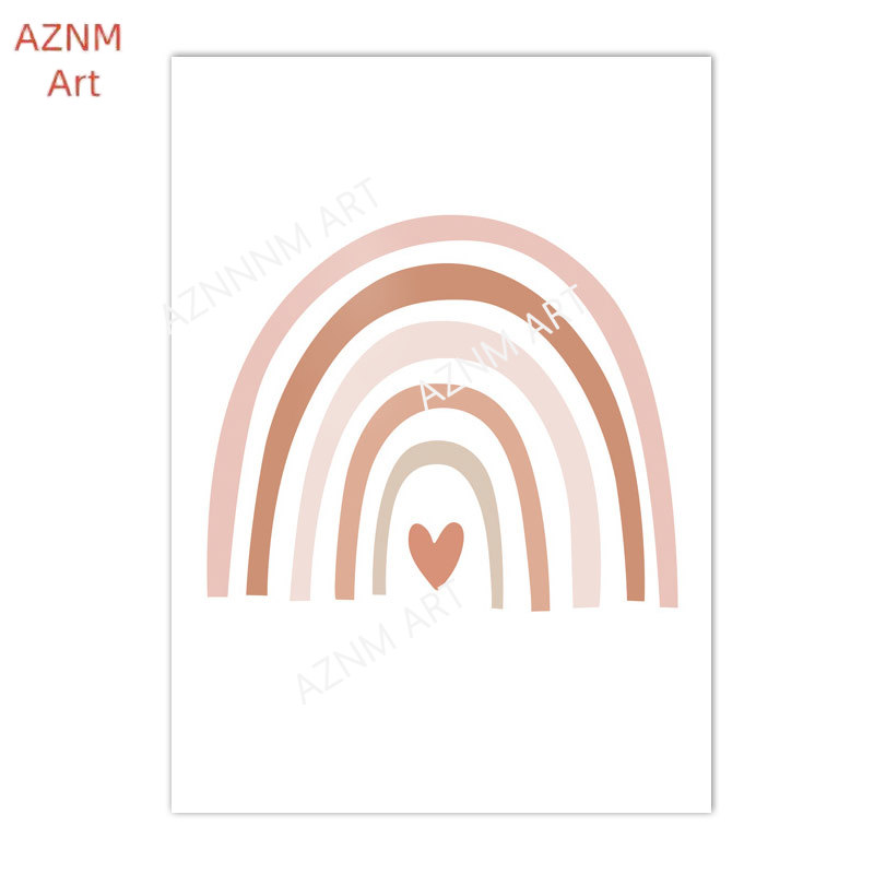 1/3PCS, Cartoon Herz Regenboge – Baby Nursery Prints Bewertung und Preis
