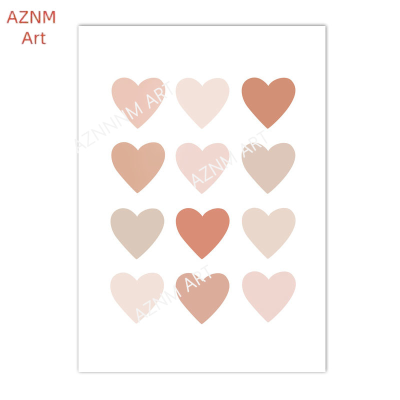 1/3PCS, Cartoon Herz Regenboge – Baby Nursery Prints Bewertung und Preis
