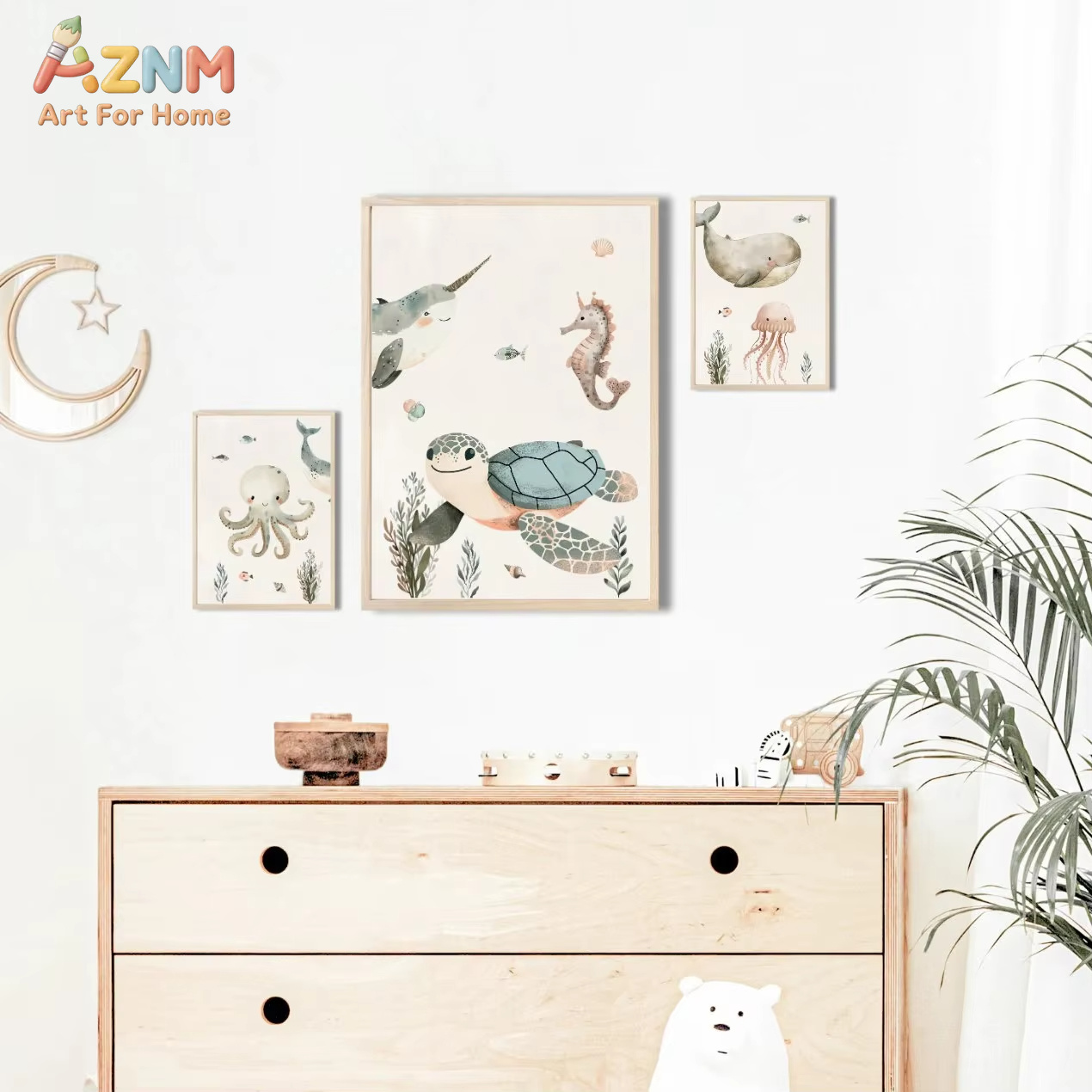AZNM Aquarell Leinwandbild mit – Baby Nursery Prints Bewertung und Preis