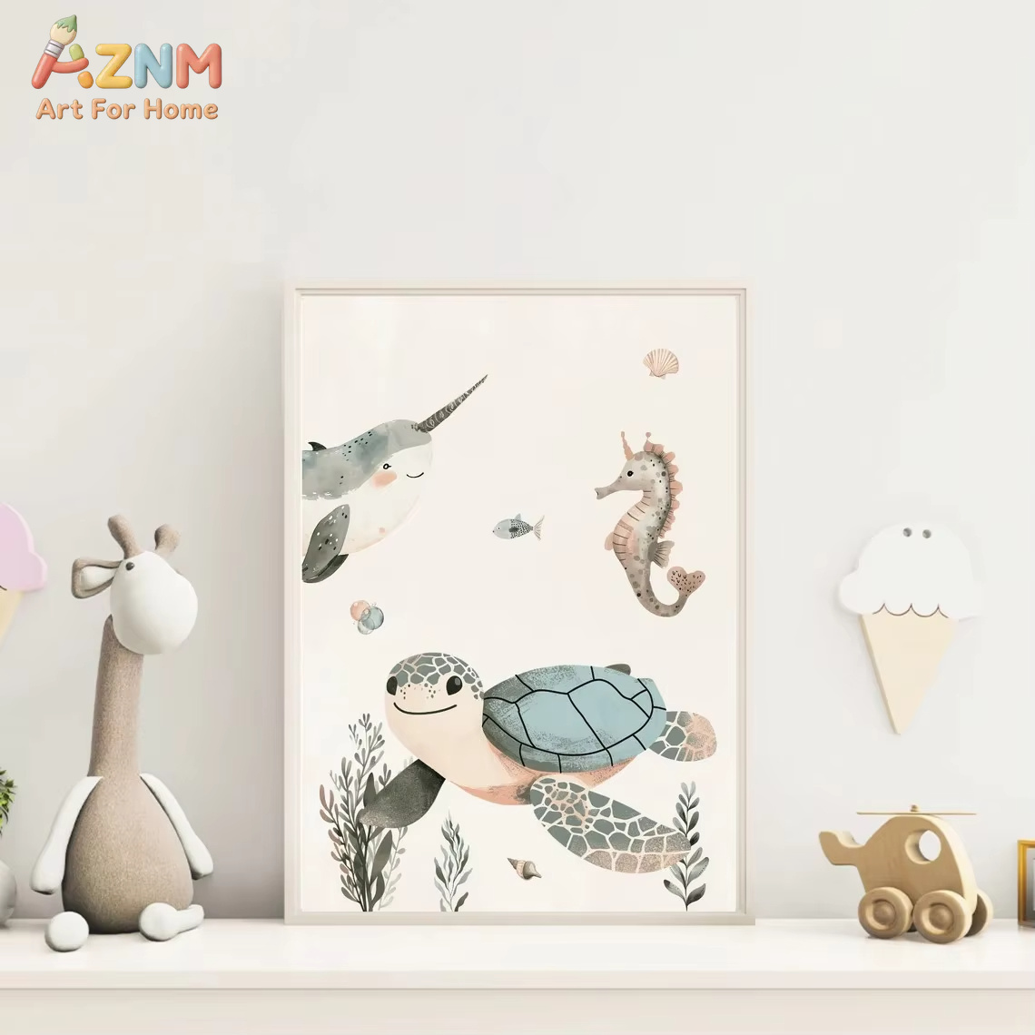 AZNM Aquarell Leinwandbild mit – Baby Nursery Prints Bewertung und Preis