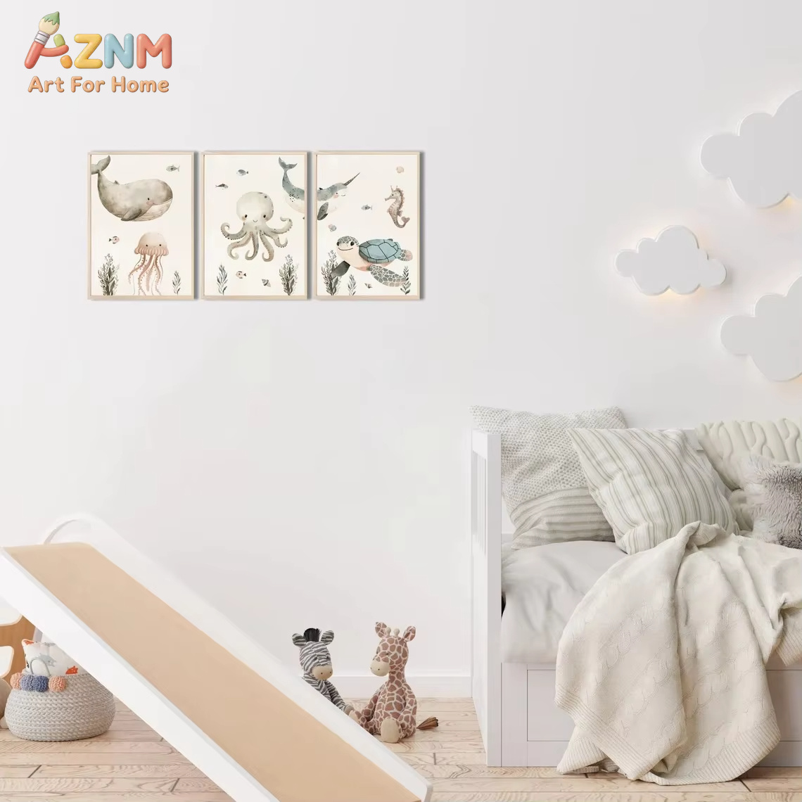 AZNM Aquarell Leinwandbild mit – Baby Nursery Prints Bewertung und Preis
