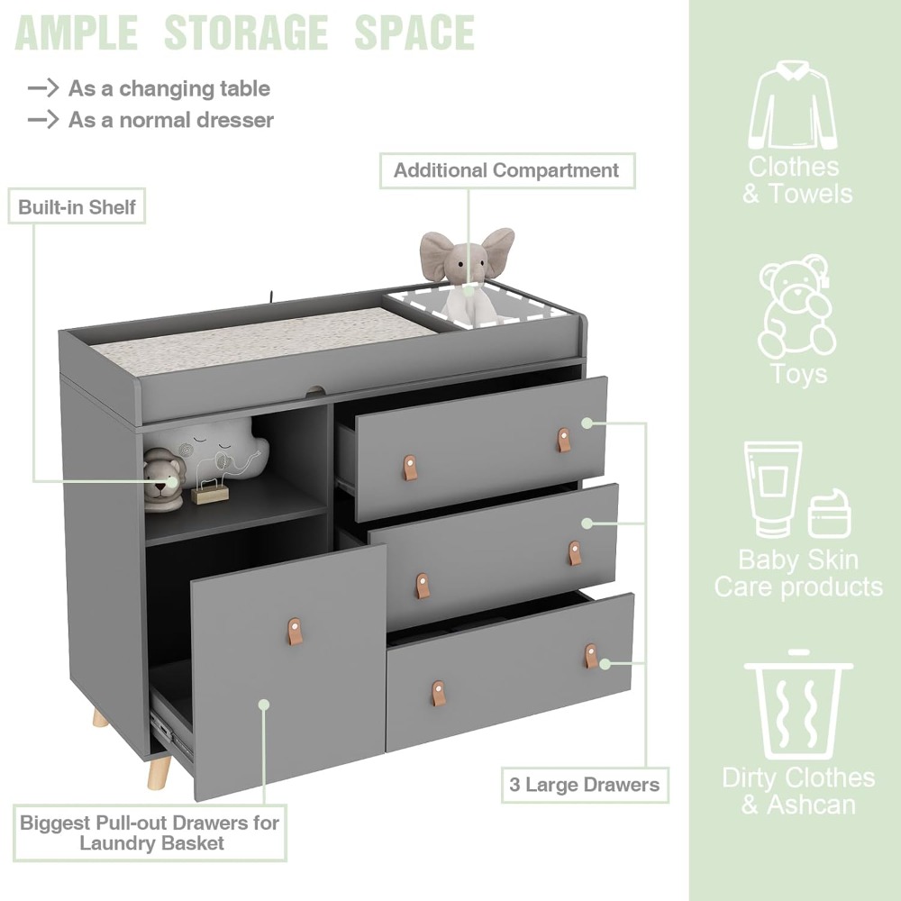 Wickeltisch für Babykommode, z – Baby Nursery Dresser Bewertung und Preis