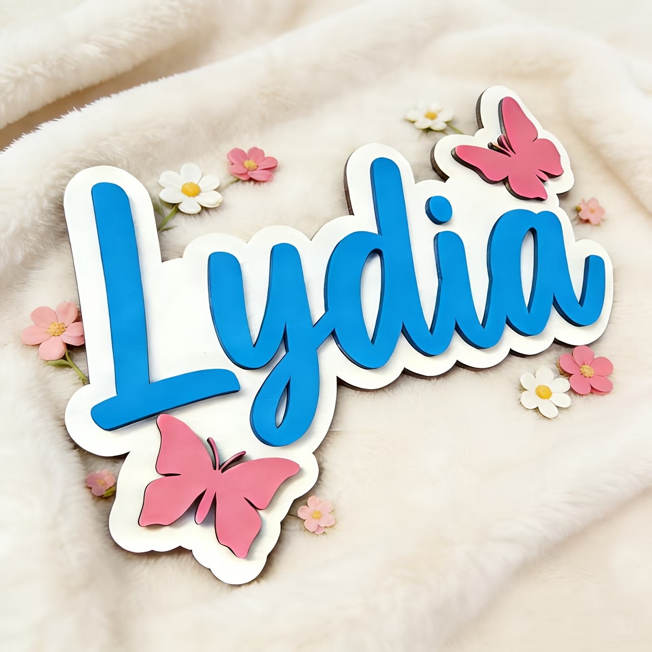 Personalisiertes blau-rosa Sch – Baby Nursery Letters Bewertung und Preis