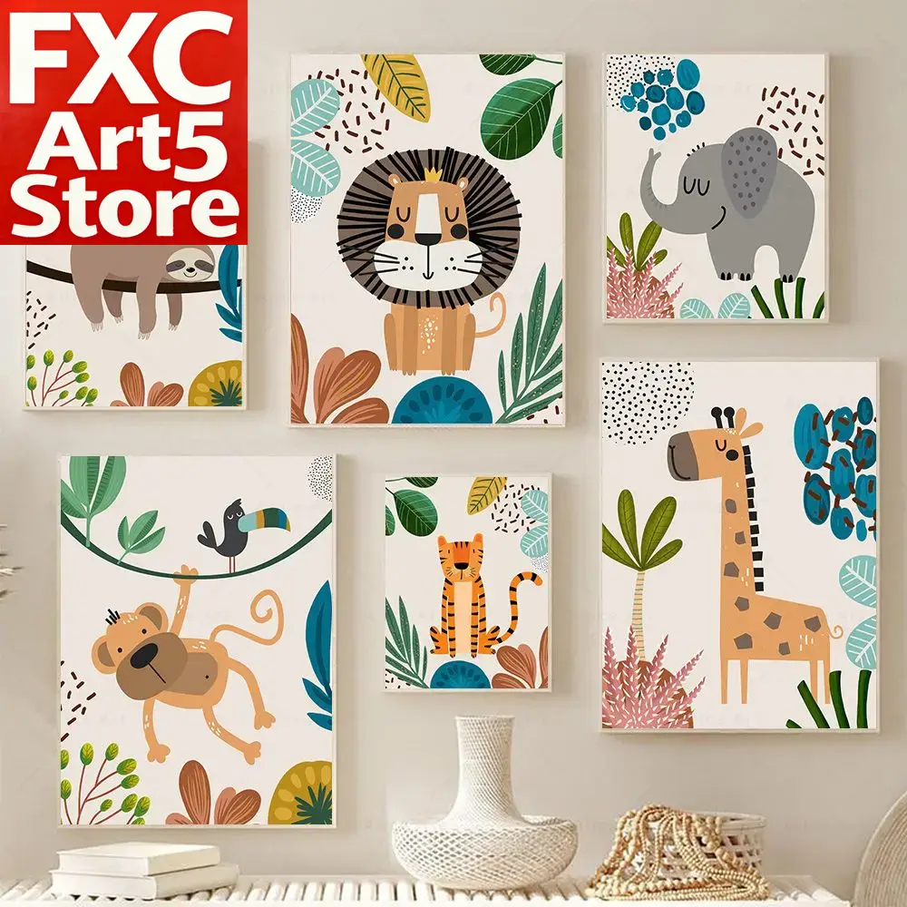 Boho Affe Löwe Giraffe Vogel Z – Baby Nursery Prints Bewertung und Preis