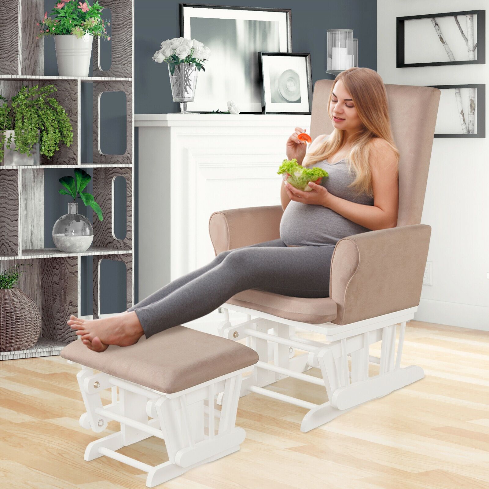 Baby-Schaukelstuhl mit Hocker  – Baby Nursery Glider Bewertung und Preis