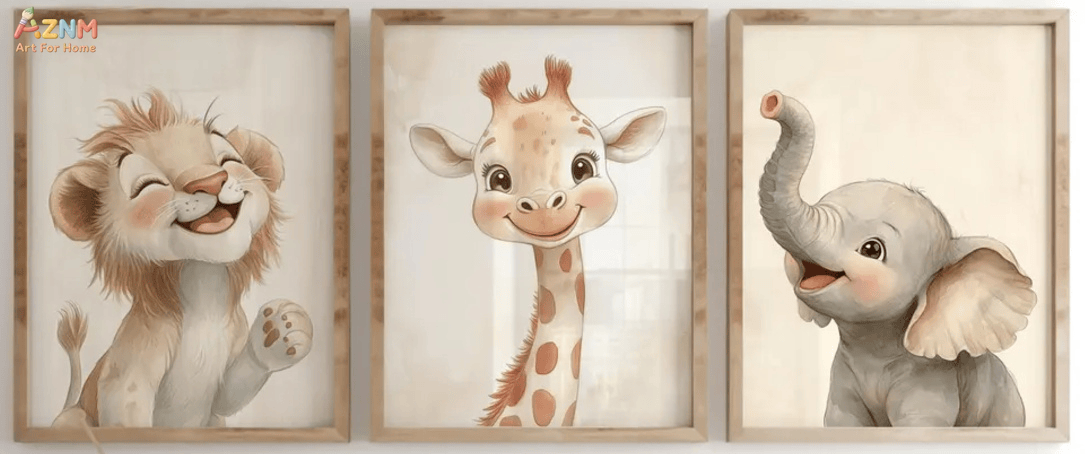 [2D flach] 1/3-teiliges Leinwa – Baby Nursery Prints Bewertung und Preis