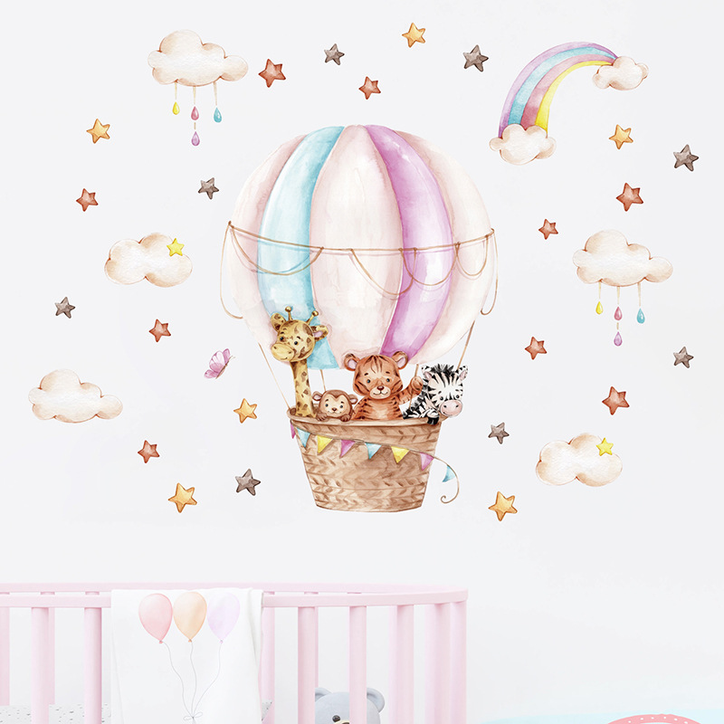 Aquarell Rosa Heißluftballon N – Baby Nursery Vinyl Wall Stickers Bewertung und Preis