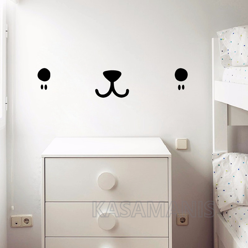 Nette Kawaii Gesicht Wand Kuns – Baby Nursery Vinyl Wall Stickers Bewertung und Preis