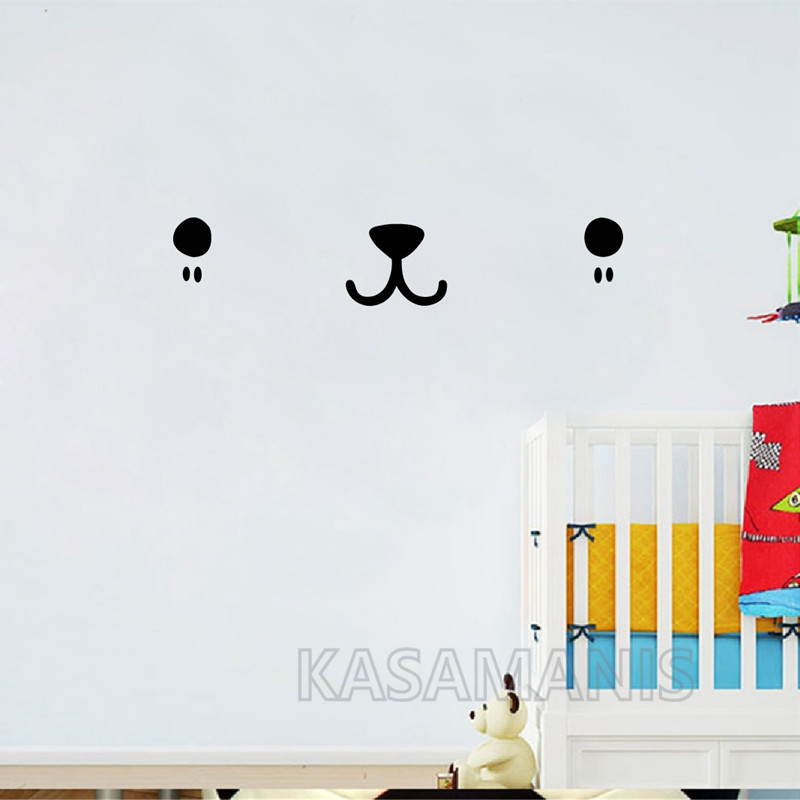 Nette Kawaii Gesicht Wand Kuns – Baby Nursery Vinyl Wall Stickers Bewertung und Preis