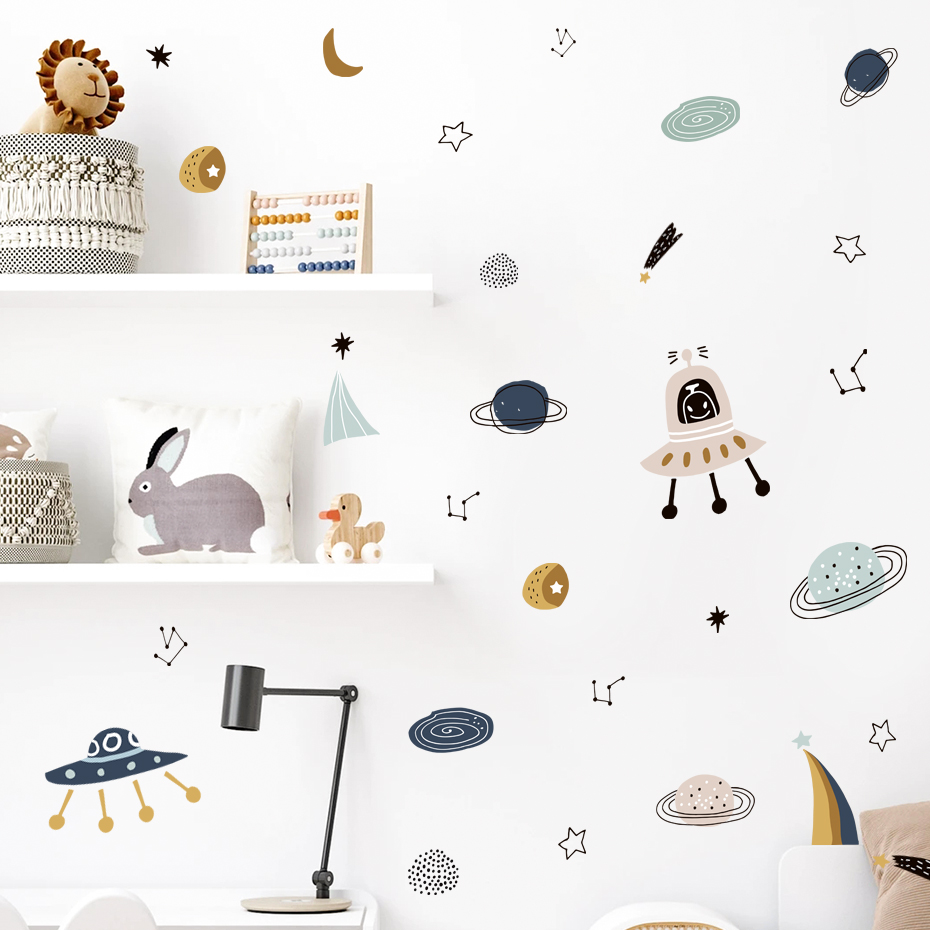 Cartoon UFO Aliens Planet Must – Baby Nursery Vinyl Wall Stickers Bewertung und Preis