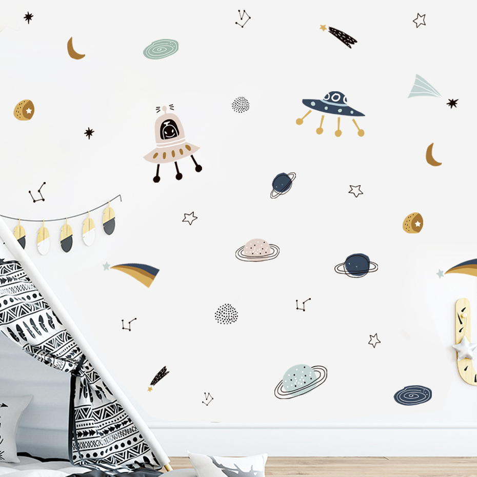 Cartoon UFO Aliens Planet Must – Baby Nursery Vinyl Wall Stickers Bewertung und Preis