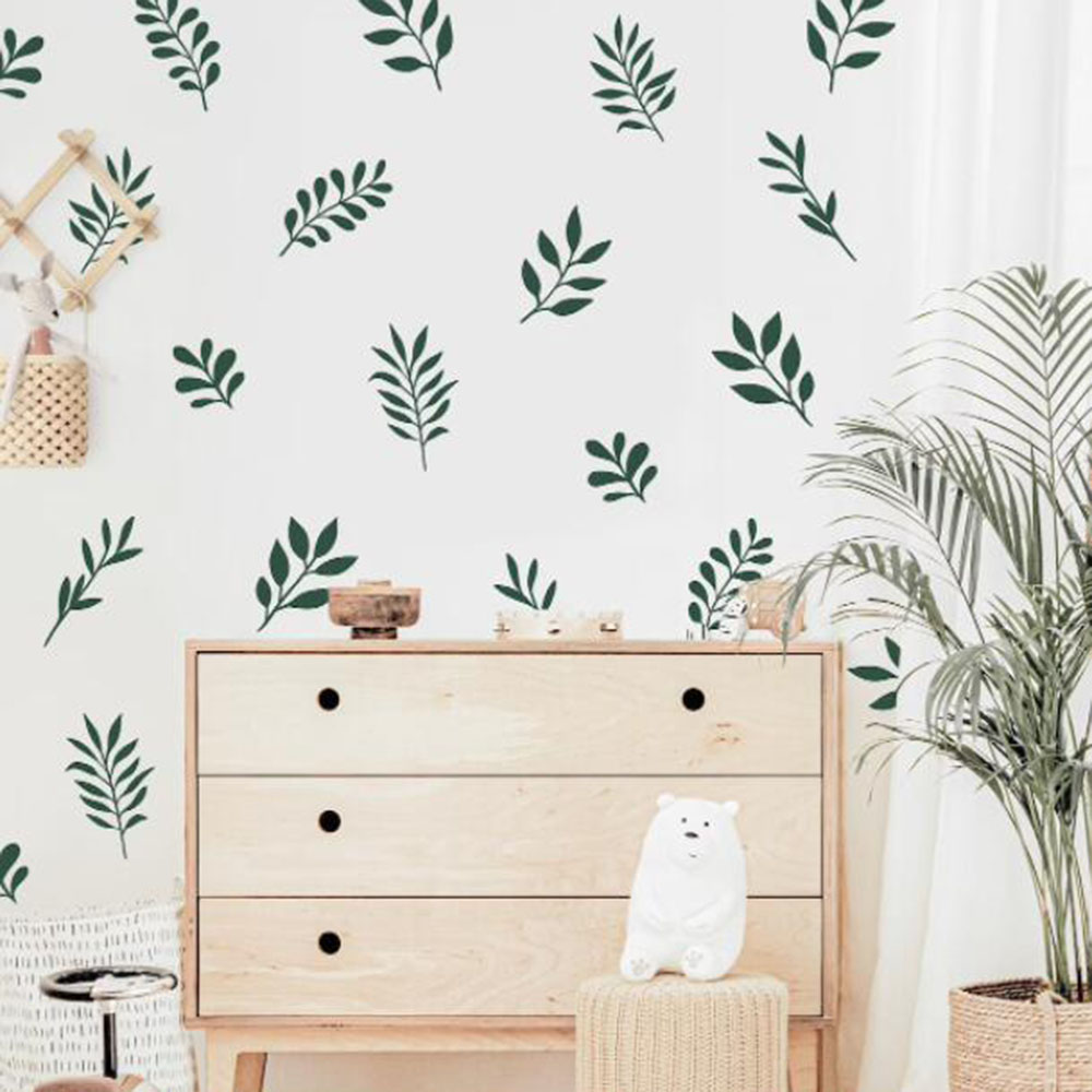 41 Stücke Botanische Blatt Wan – Baby Nursery Vinyl Wall Stickers Bewertung und Preis