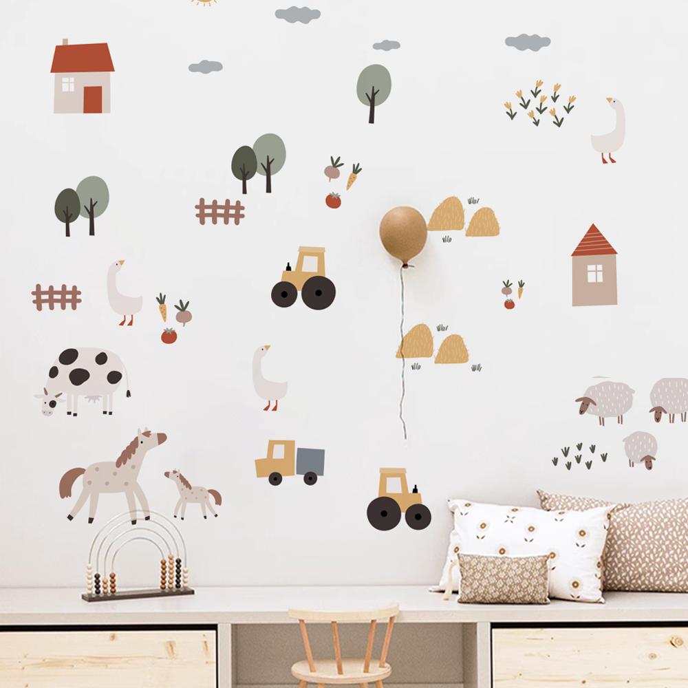 Boho Cartoon niedlichen Kühe B – Baby Nursery Vinyl Wall Stickers Bewertung und Preis