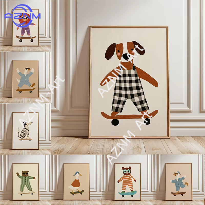 1 Stück Lustiges Tier-Skateboa – Baby Nursery Ornaments Bewertung und Preis