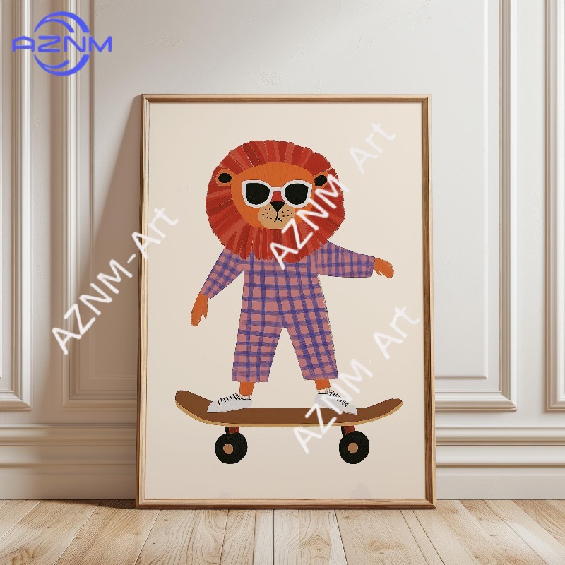1 Stück Lustiges Tier-Skateboa – Baby Nursery Ornaments Bewertung und Preis