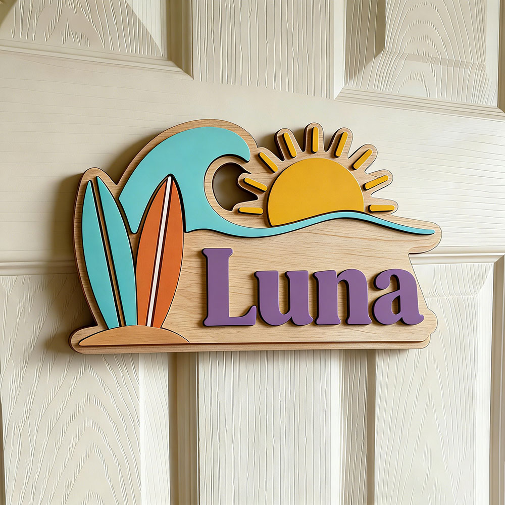 Personalisiertes Strandwellen- – Baby Nursery Letters Bewertung und Preis