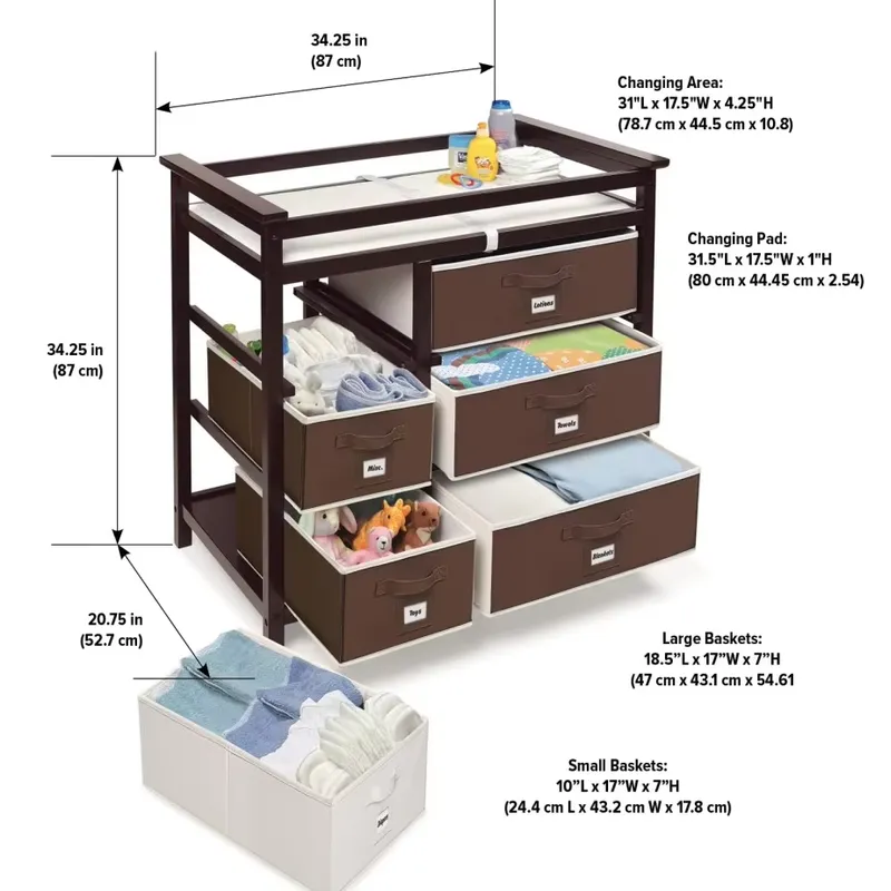 Moderne Holz-Babykommode mit W – Baby Nursery Dresser Bewertung und Preis