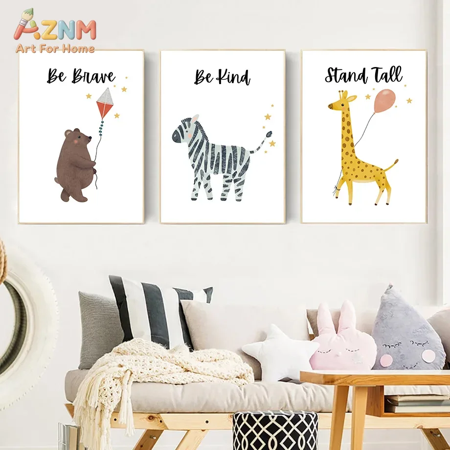 AZNM Be Brave Kind Stand Tall  – Baby Nursery Prints Bewertung und Preis