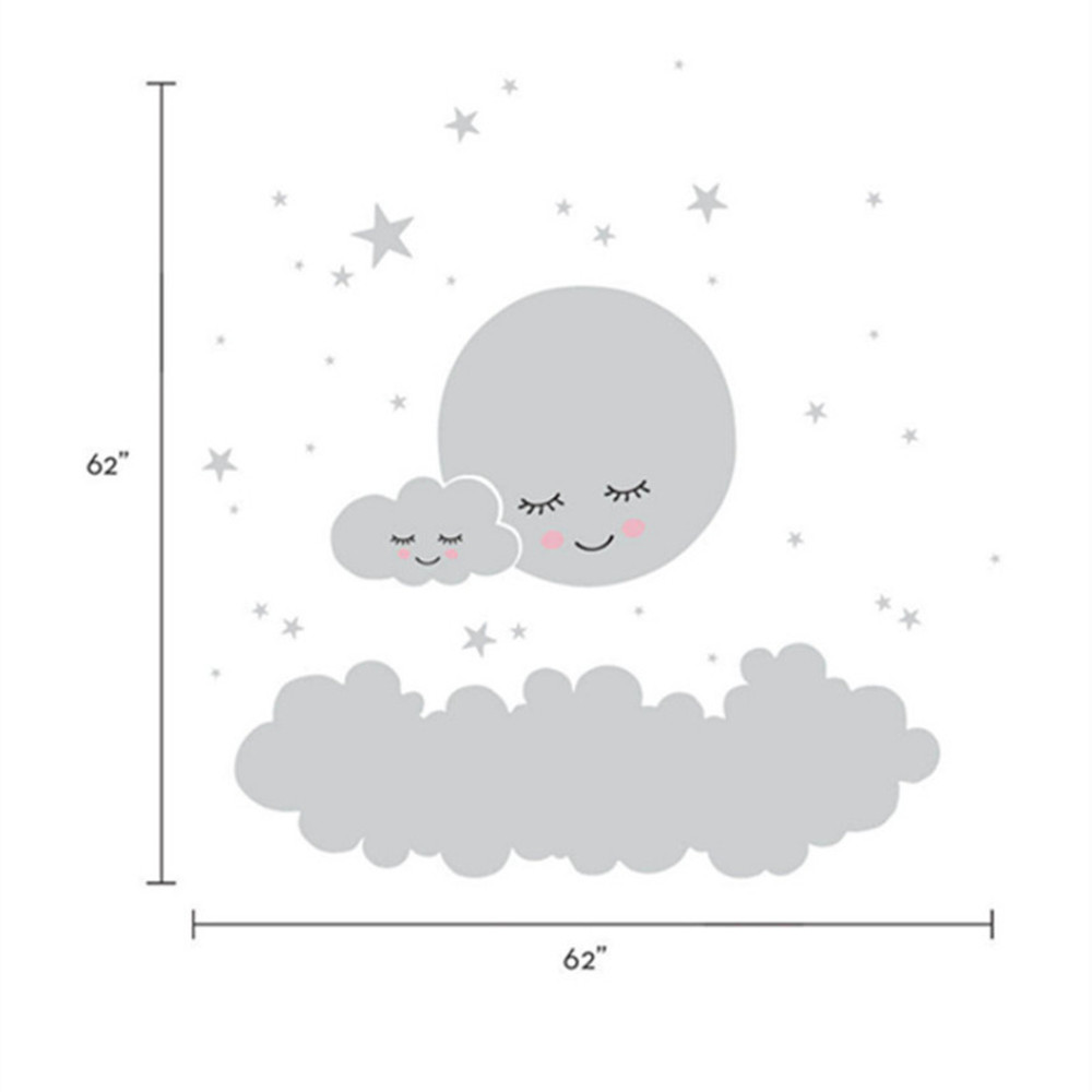 Schöne Mond Sterne Wandtattoo  – Baby Nursery Vinyl Wall Stickers Bewertung und Preis